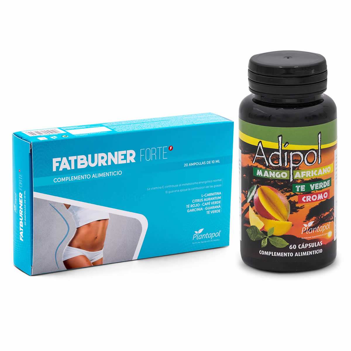 pack fat b r n r forte (antiguo fat burner forte) 20 ampollas + adipol plantapol